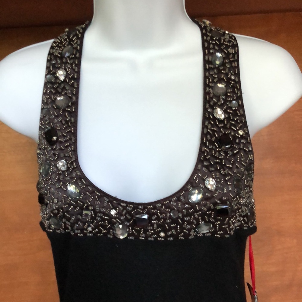 In Vein Razor back tank Rhinestones and Beads - Picture 2 of 4